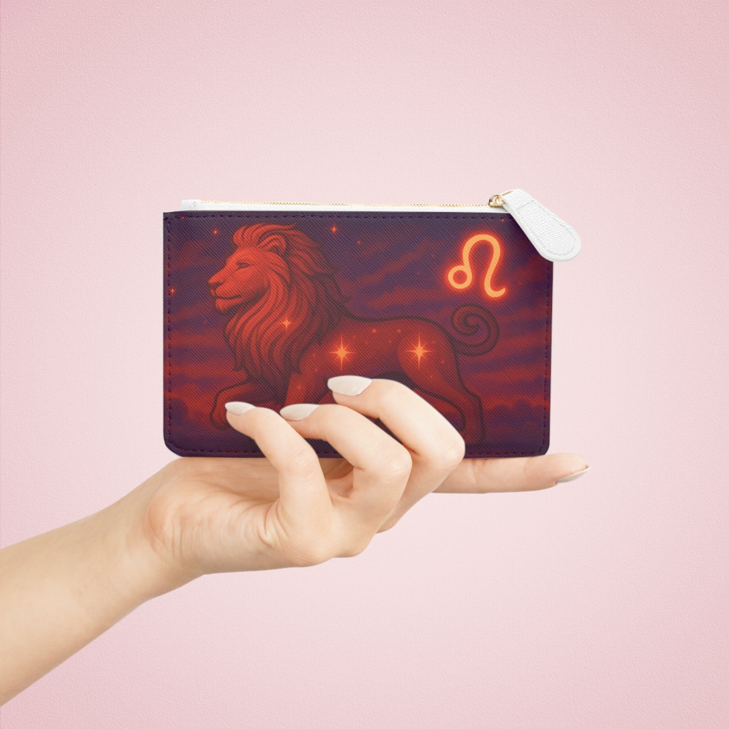 Leo Zodiac Mini Clutch Bag, Astrology Clutch, Leo Accessories, Zodiac Fashion, Horoscope Gift, Star Sign Pouch