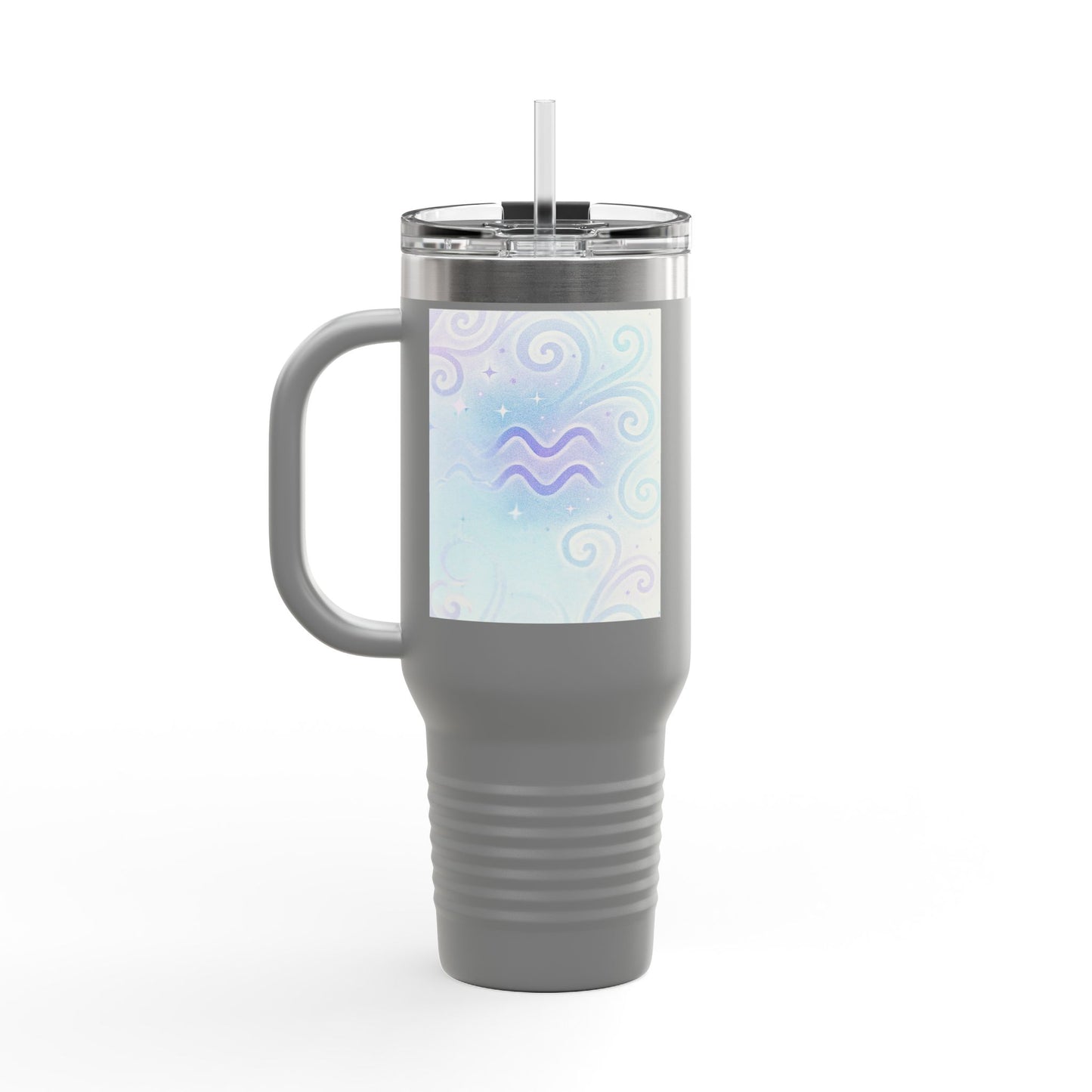 Aquarius-Themed Insulated Travel Mug, Perfect for Astrology Lovers, Gifts for Friends, Summer Road Trips, Relaxing Moments, Fun Hydration