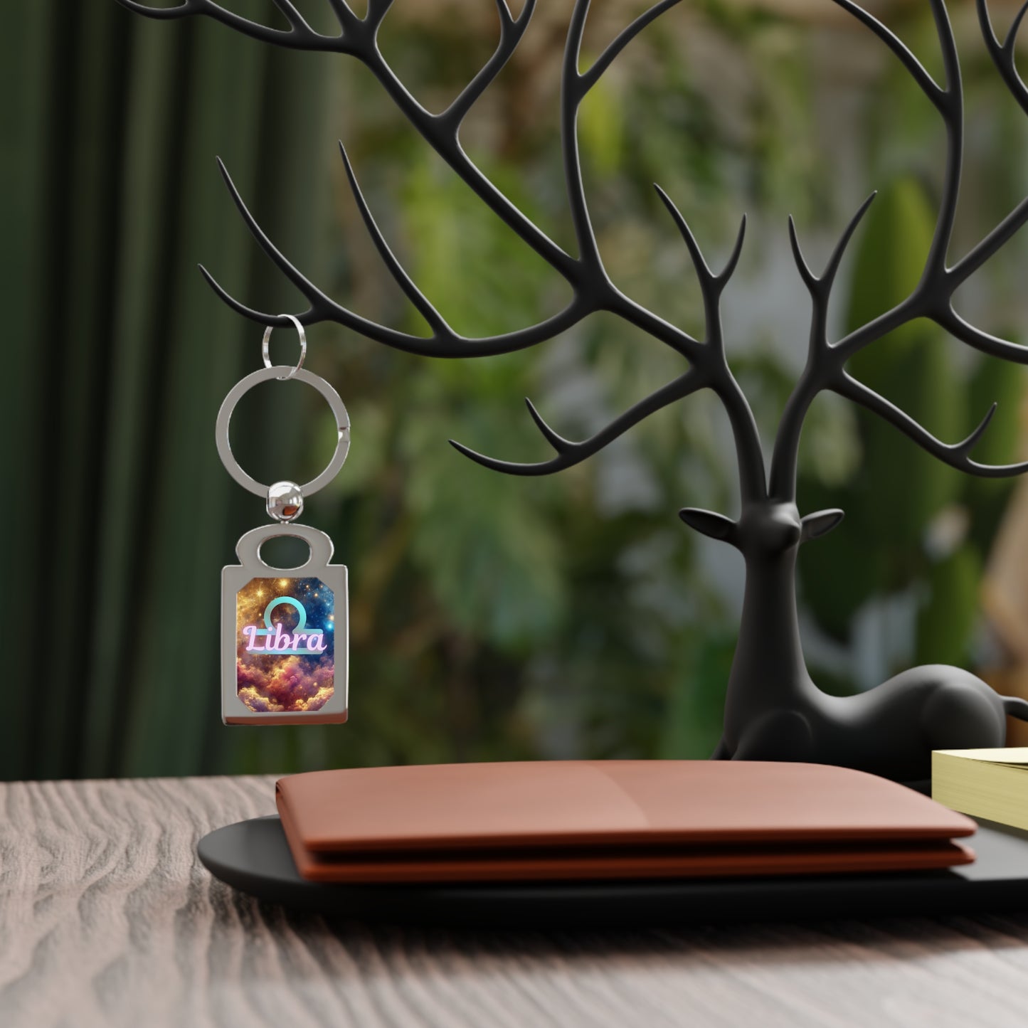Libra Photo Keyring - Celestial Zodiac Accessory