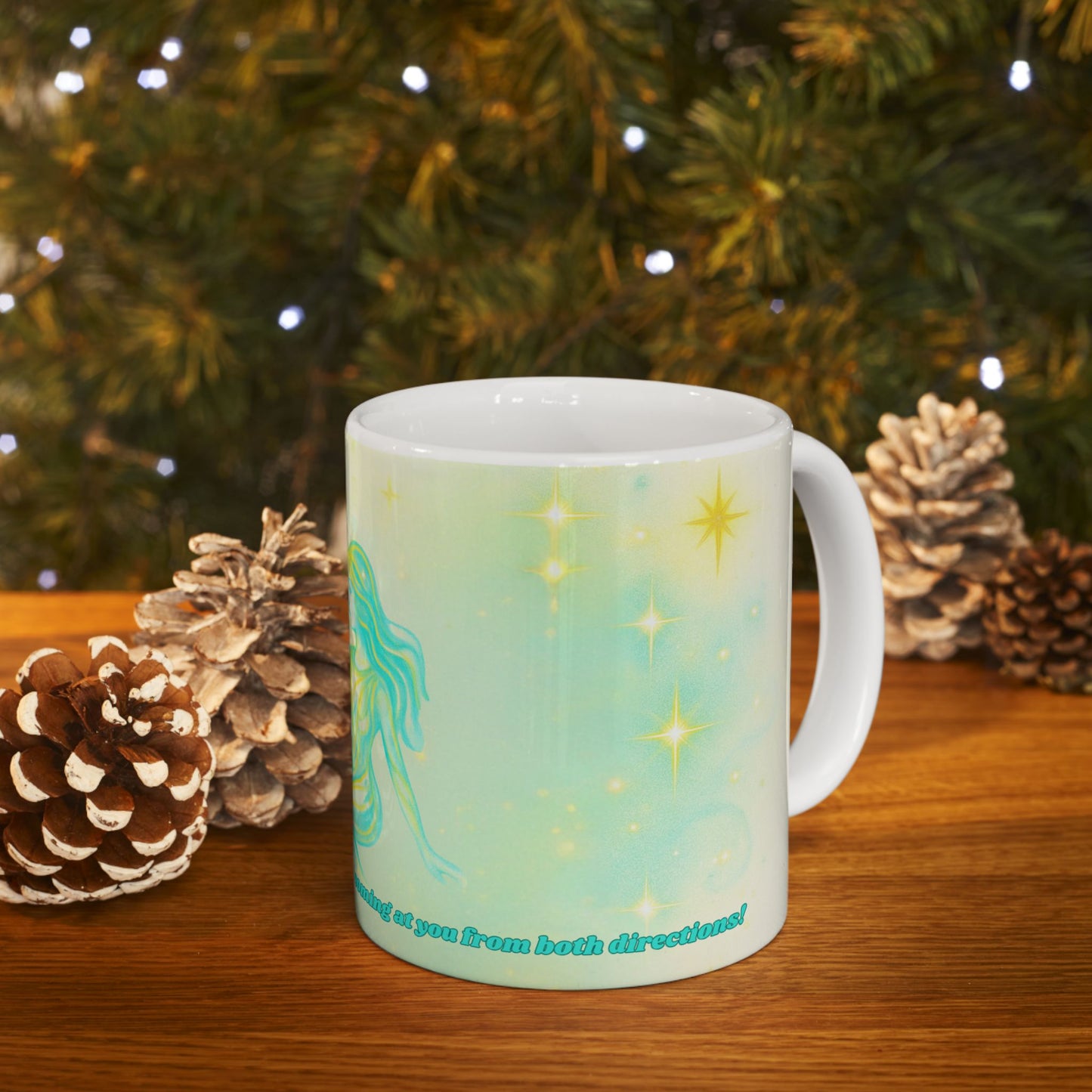 Gemini Zodiac Ceramic Mug - 11oz & 15oz - Mystical Twin Design for Astrology Lovers