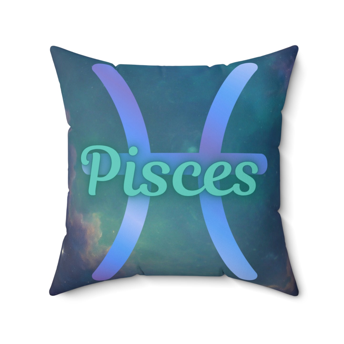 Pisces Zodiac Square Pillow - Astrological Decor for Home