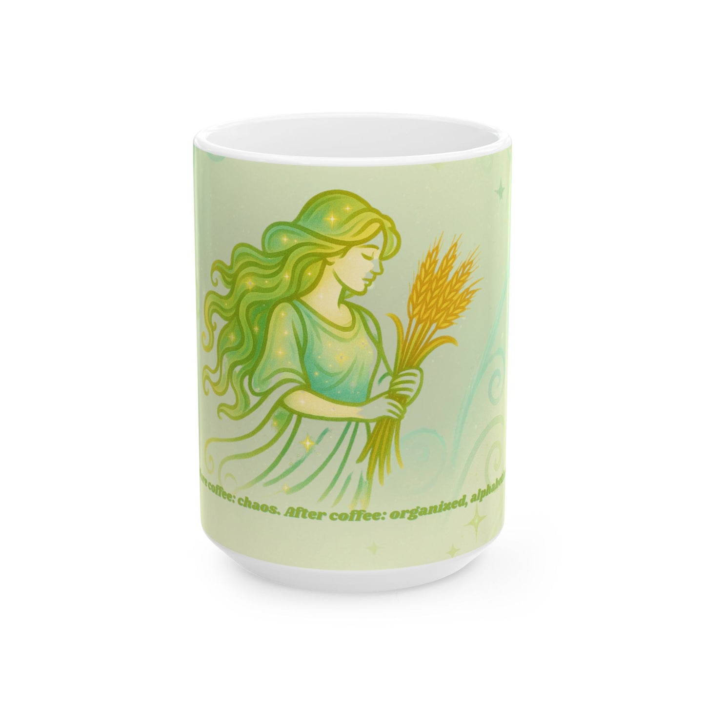 Serene Virgo Goddess Ceramic Mug - 11oz & 15oz