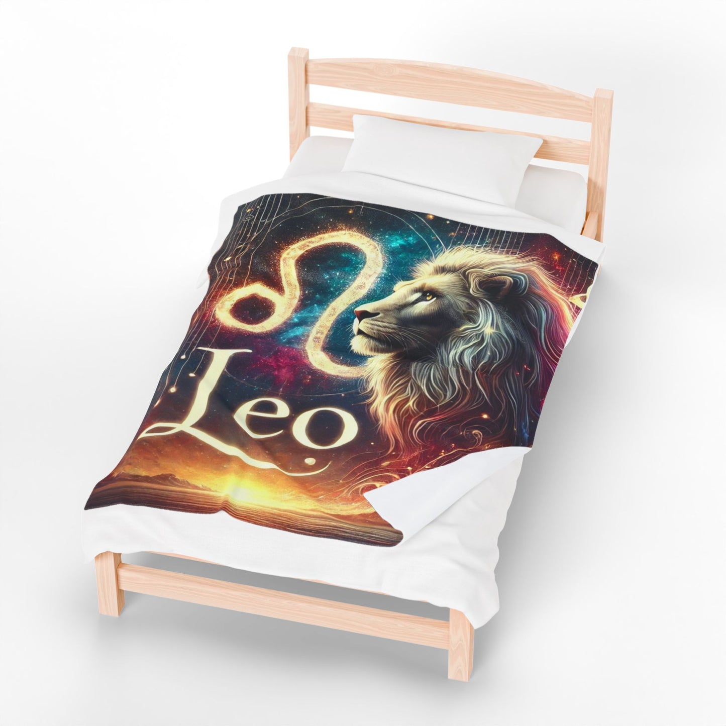 Leo Zodiac Velveteen Plush Blanket