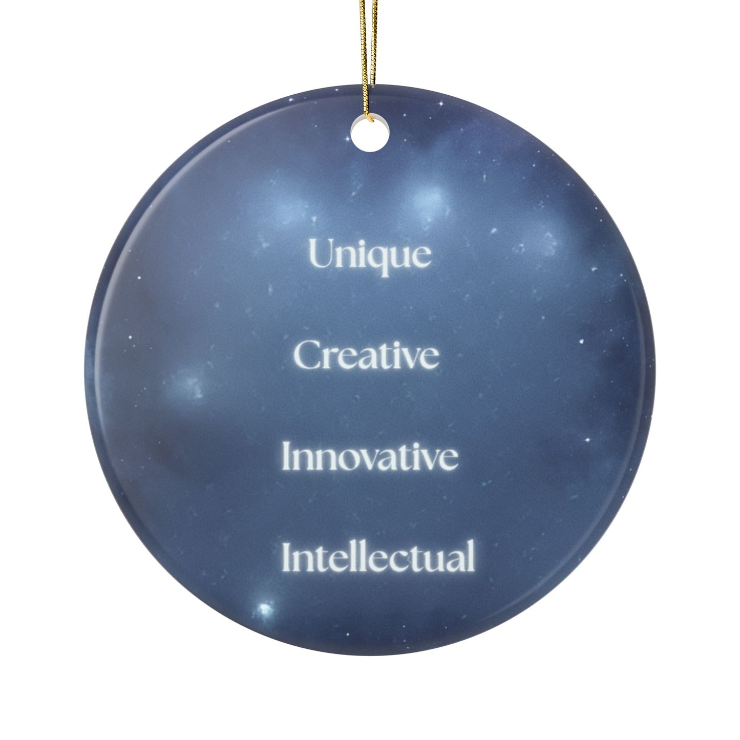 Aquarius Zodiac Ceramic Ornament – Unique & Creative 2-Sided Design