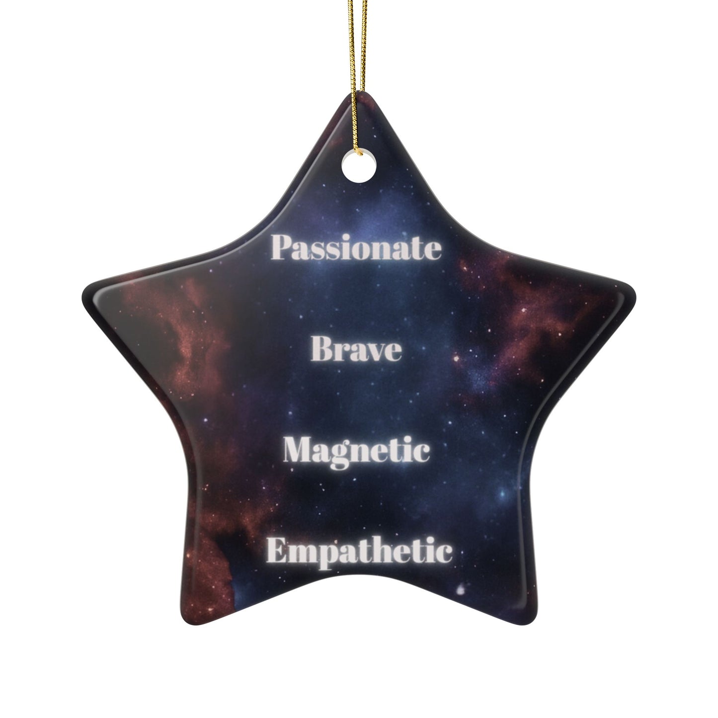 Scorpio Ceramic Ornaments - 2-Sided Astrological Charm for Personalized Holiday Decor