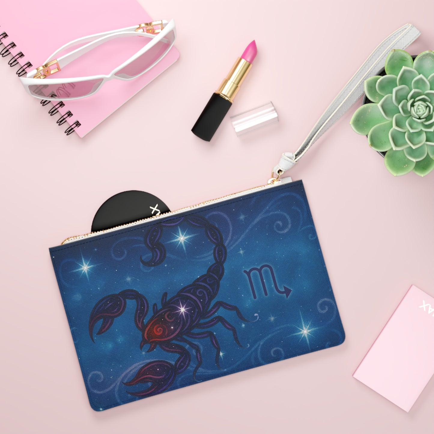 Zodiac Scorpio Clutch Bag - Celestial Scorpio Design for Astrology Lovers