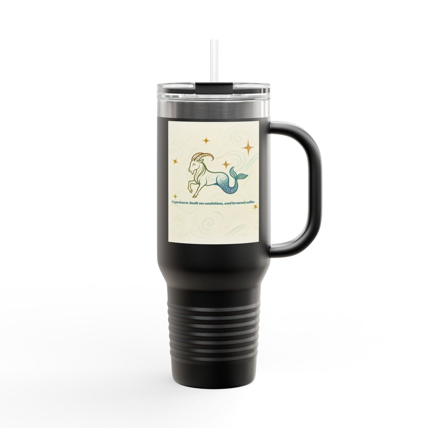 Capricorn Insulated Travel Mug - 40oz Adventure Cup with Inspirational Quote