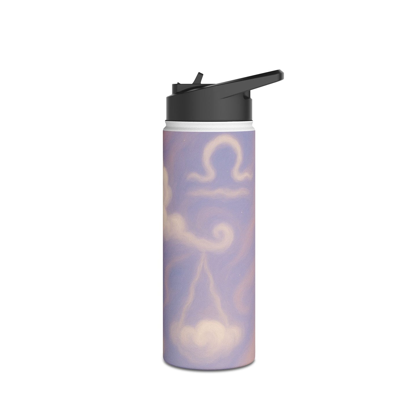 Dreamy Libra Clouds Stainless Steel Water Bottle, Eco-Friendly Travel Mug, Fitness Water Bottle, Gift for Hikers, Reusable Water Container