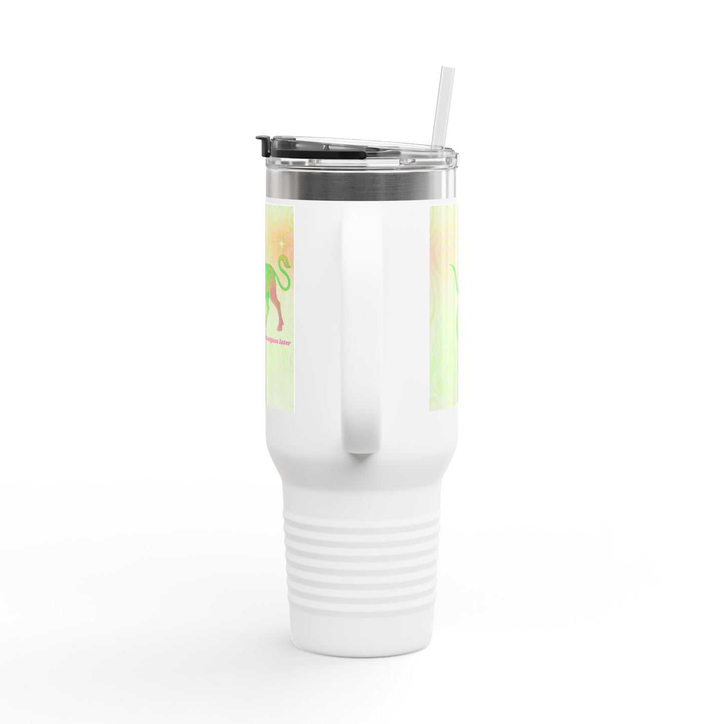 Insulated Travel Mug with Taurus Bull Design - 40oz Coffee Cup for On-the-Go