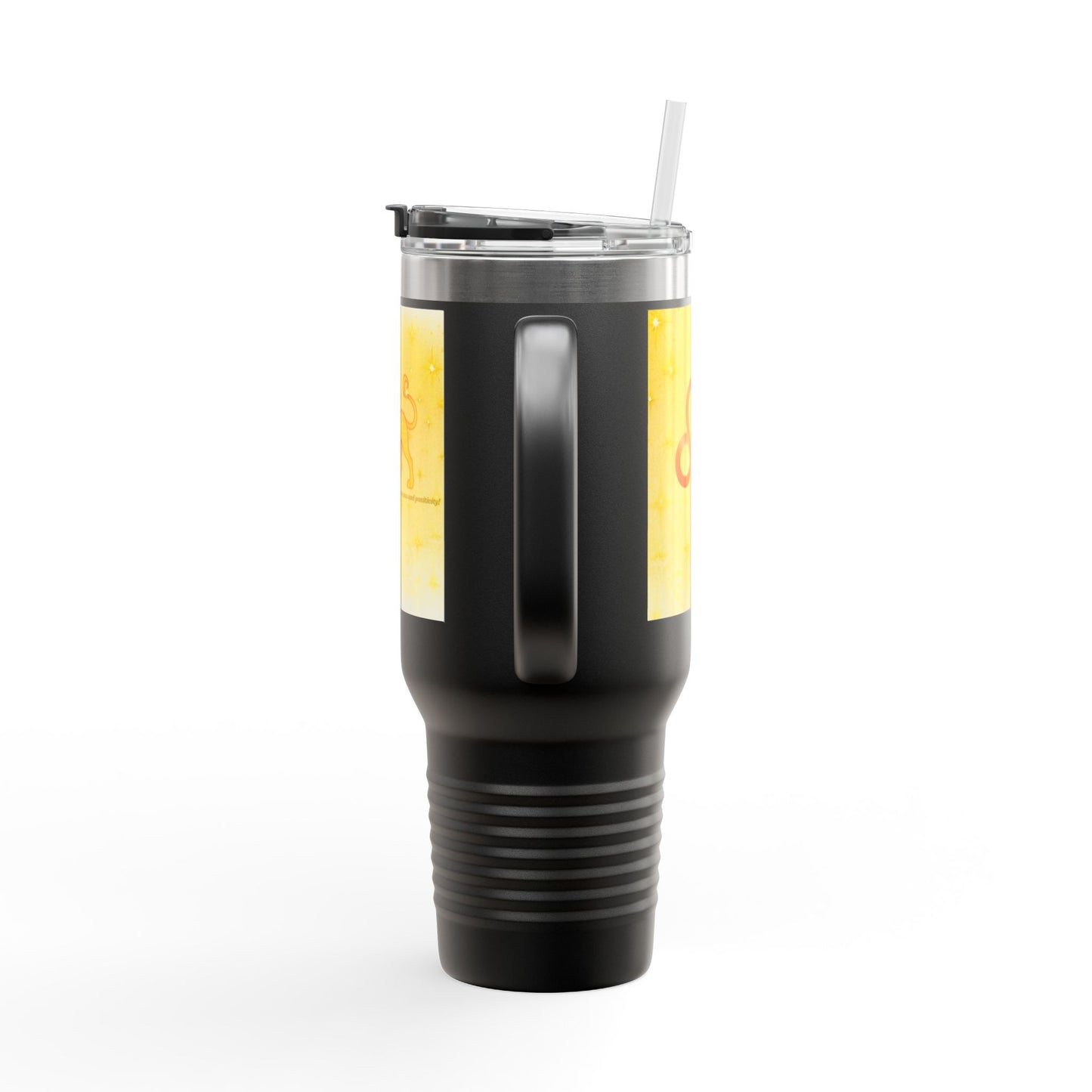 Vibrant Leo Lion Insulated Travel Mug - 40oz Tumblers for Adventurers