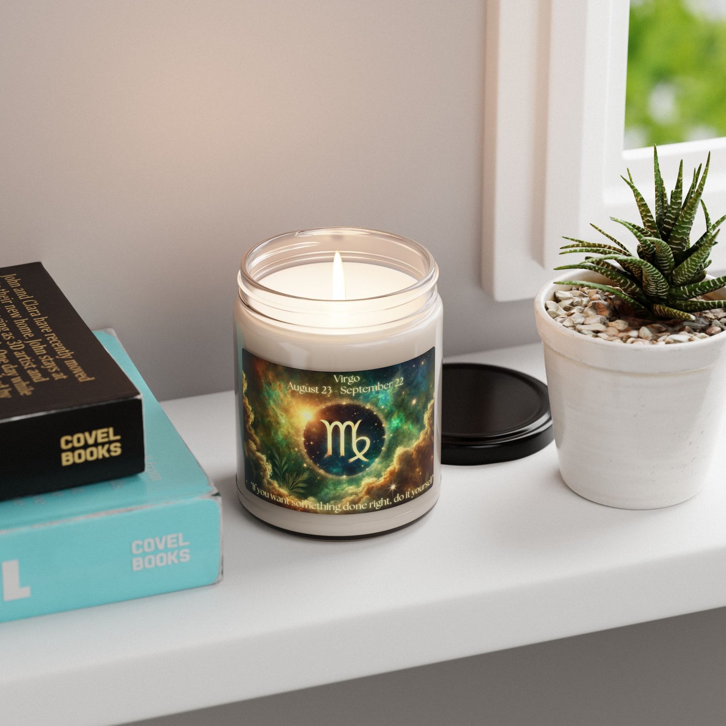 Virgo Zodiac Scented Soy Candle - Astrological Décor for Spiritual Homes