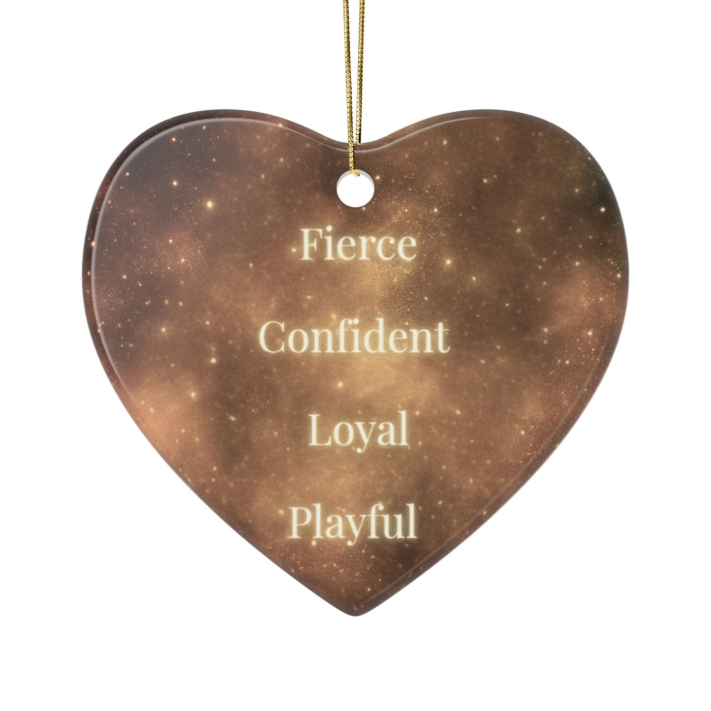 Leo Ceramic Ornament - Double-Sided Zodiac Decor for Astrology Lovers