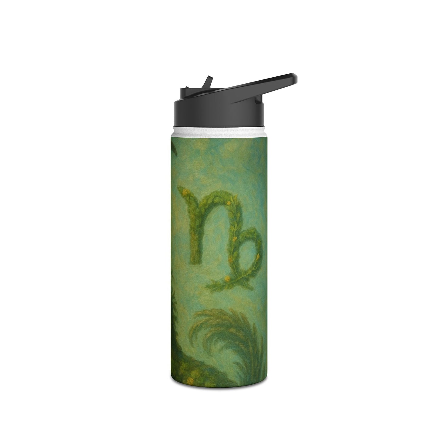 Capricorn Nature-Inspired Stainless Steel Water Bottle | Eco-Friendly, Outdoor Adventure, Gift for Nature Lovers, Hiking Gear, Hydration on-the-Go
