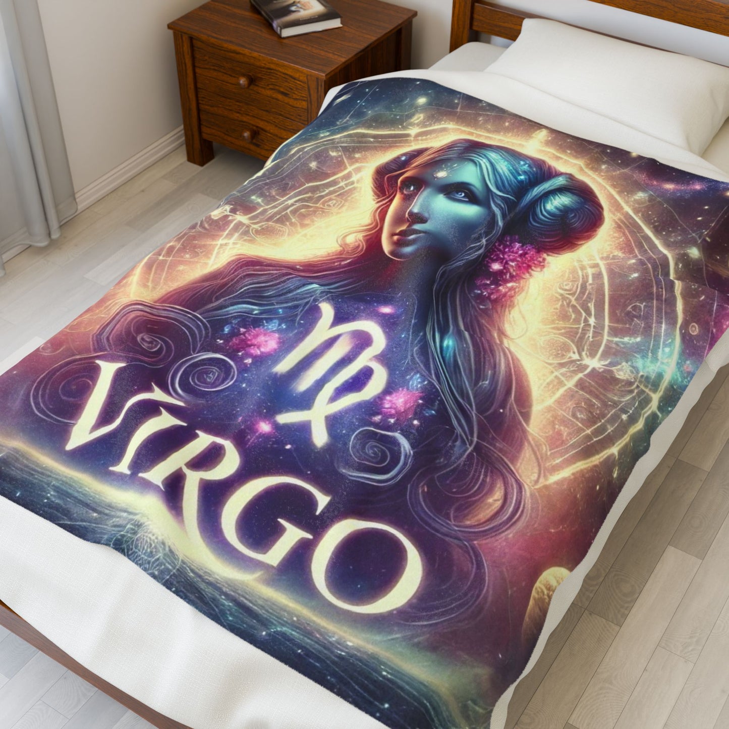 Virgo Velveteen Plush Blanket - Zodiac Astrology Cozy Throw for Astrology Lovers