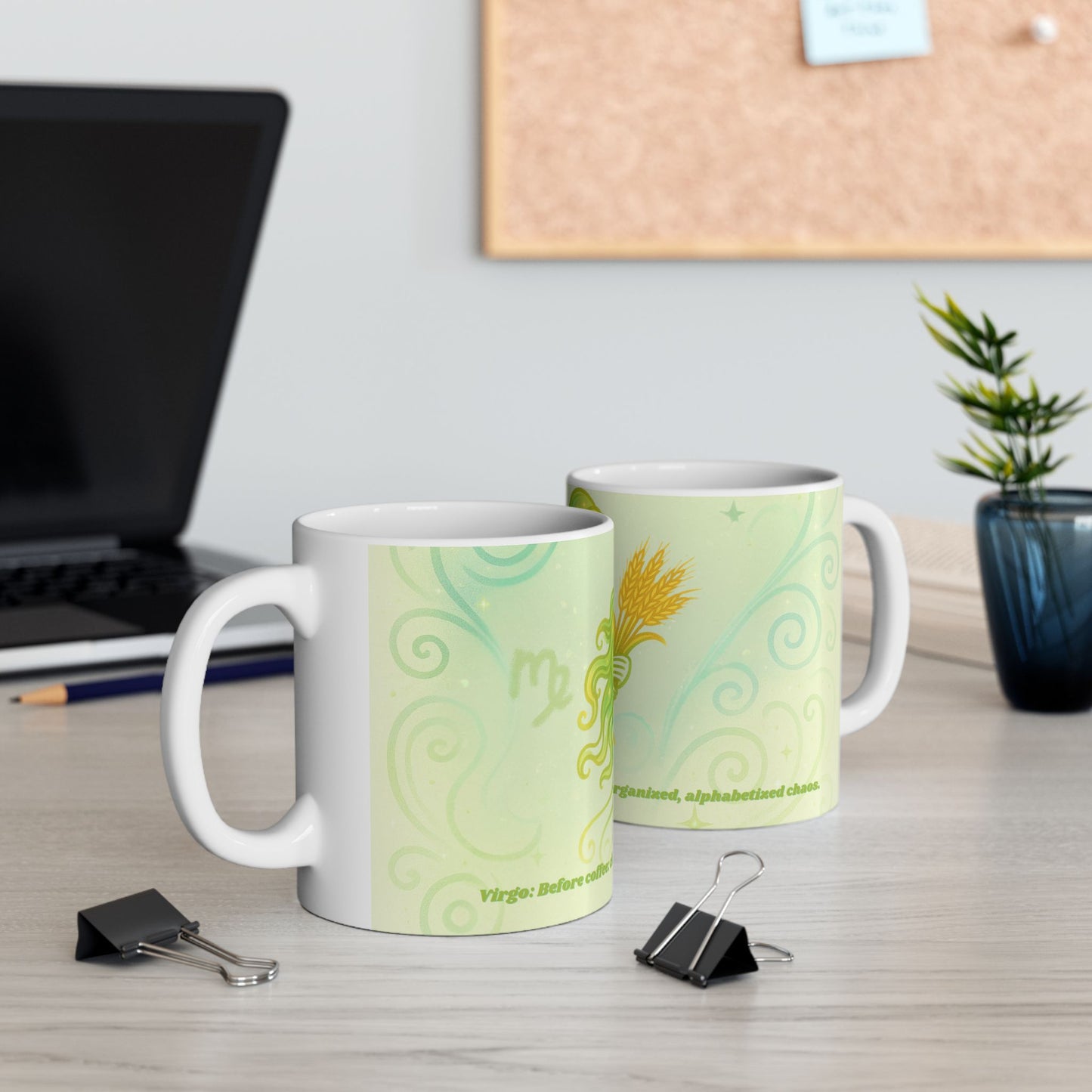 Serene Virgo Goddess Ceramic Mug - 11oz & 15oz