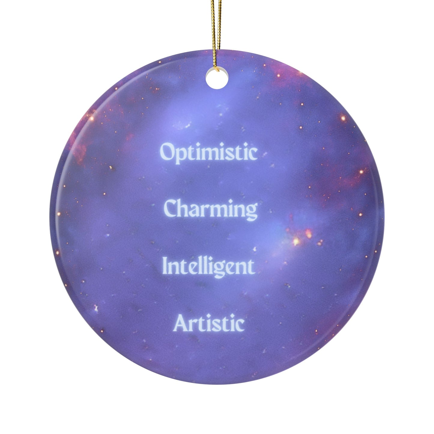 Libra Ceramic Ornament – 2-Side Print – Zodiac Gift Personalized Home Decor