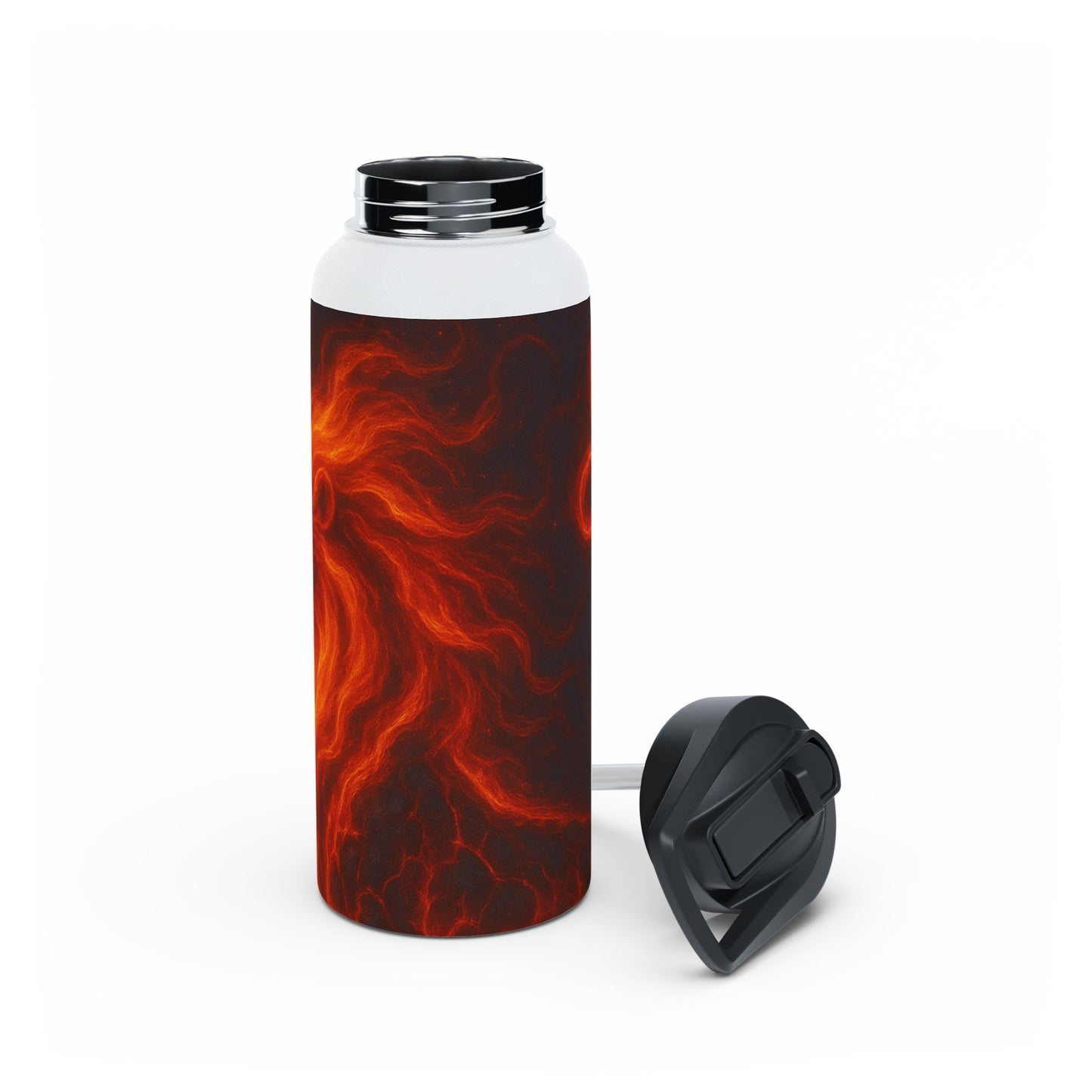 Leo Fire Flame Stainless Steel Water Bottle | Eco-Friendly Travel Mug, Fitness Motivation, Workout Bottle, Gift for Outdoor Lovers