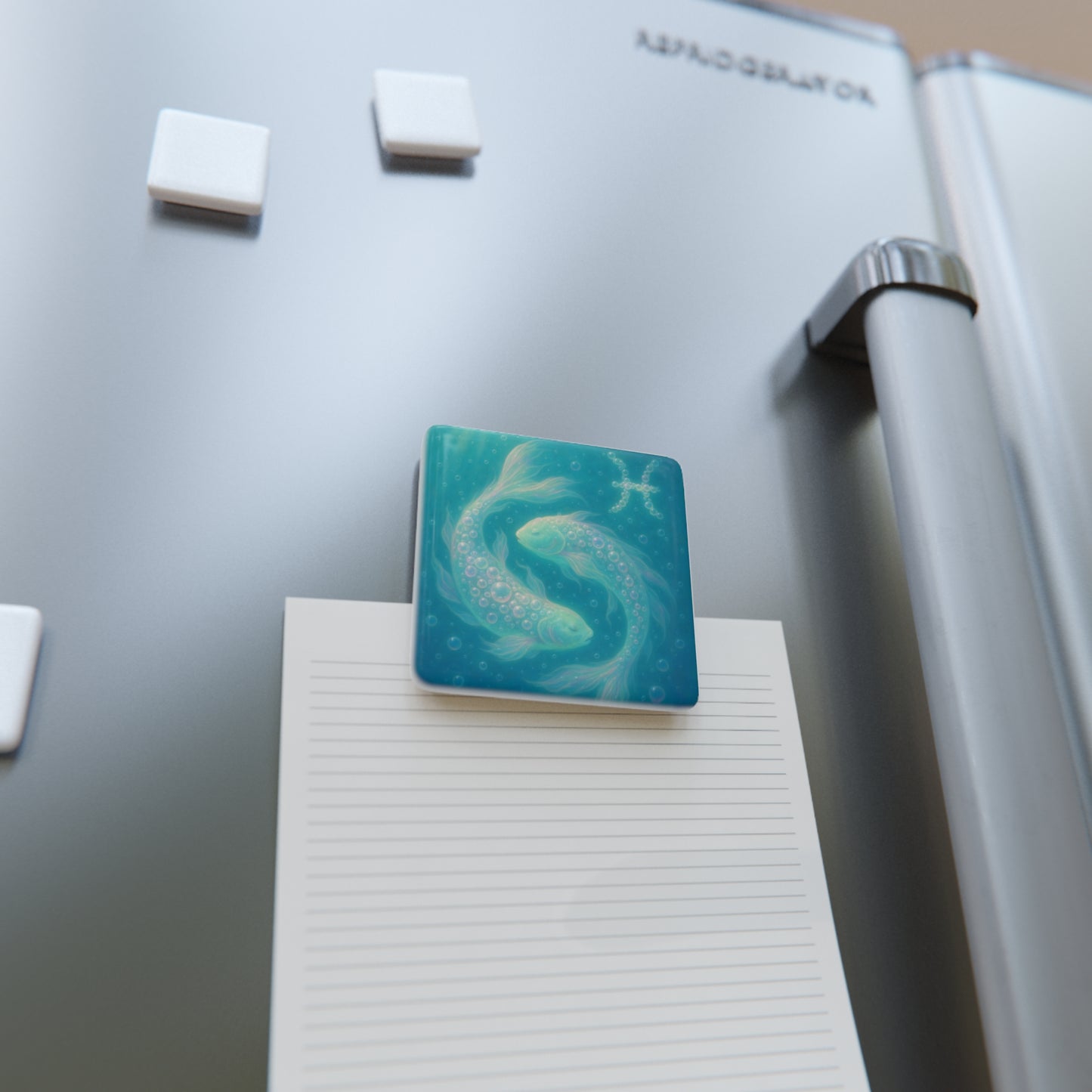 Zodiac Pisces Magnet, Horoscope Decor, Unique Gift for Astrology Lovers, Kitchen Decor, Artsy Fridge Magnet