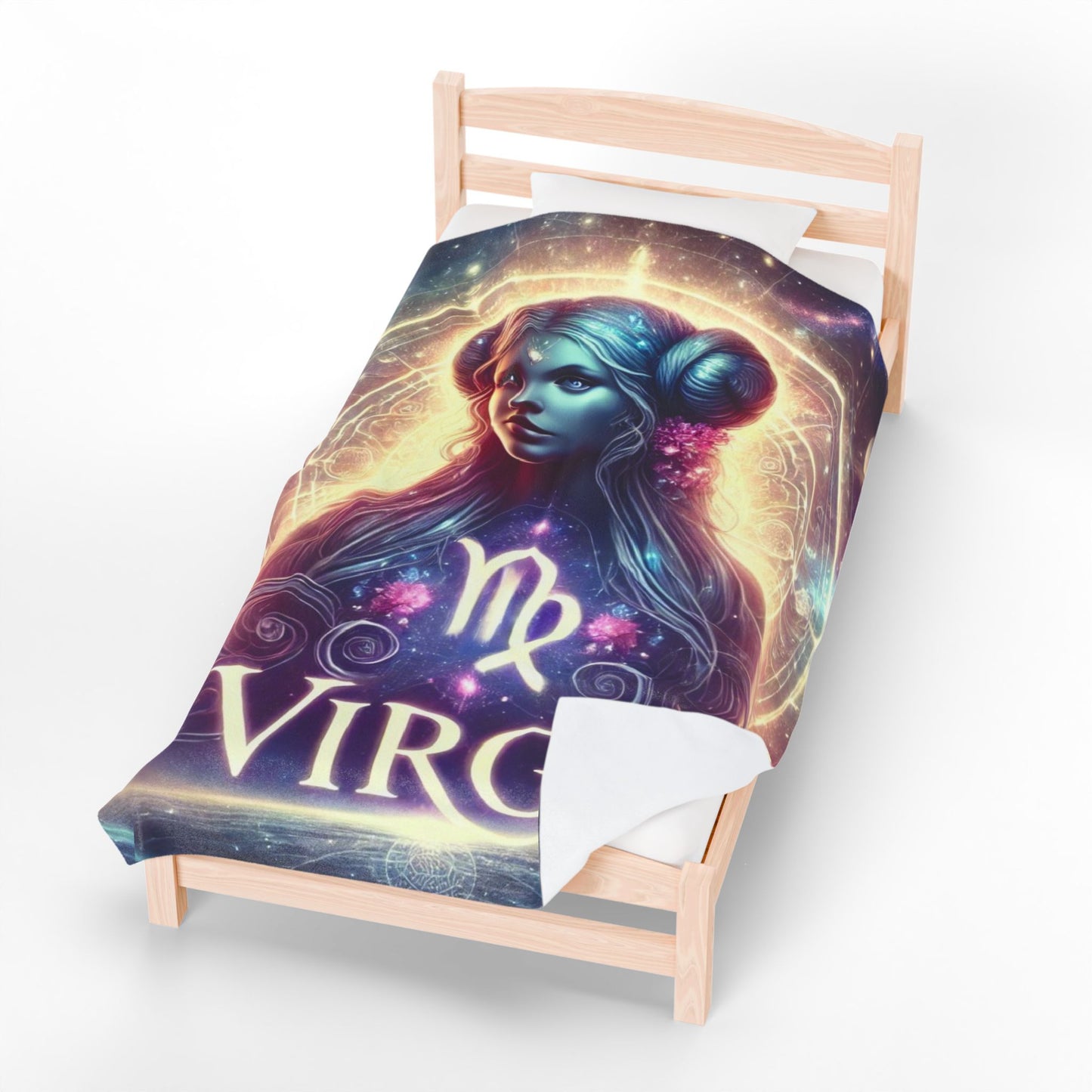 Virgo Velveteen Plush Blanket - Zodiac Astrology Cozy Throw for Astrology Lovers