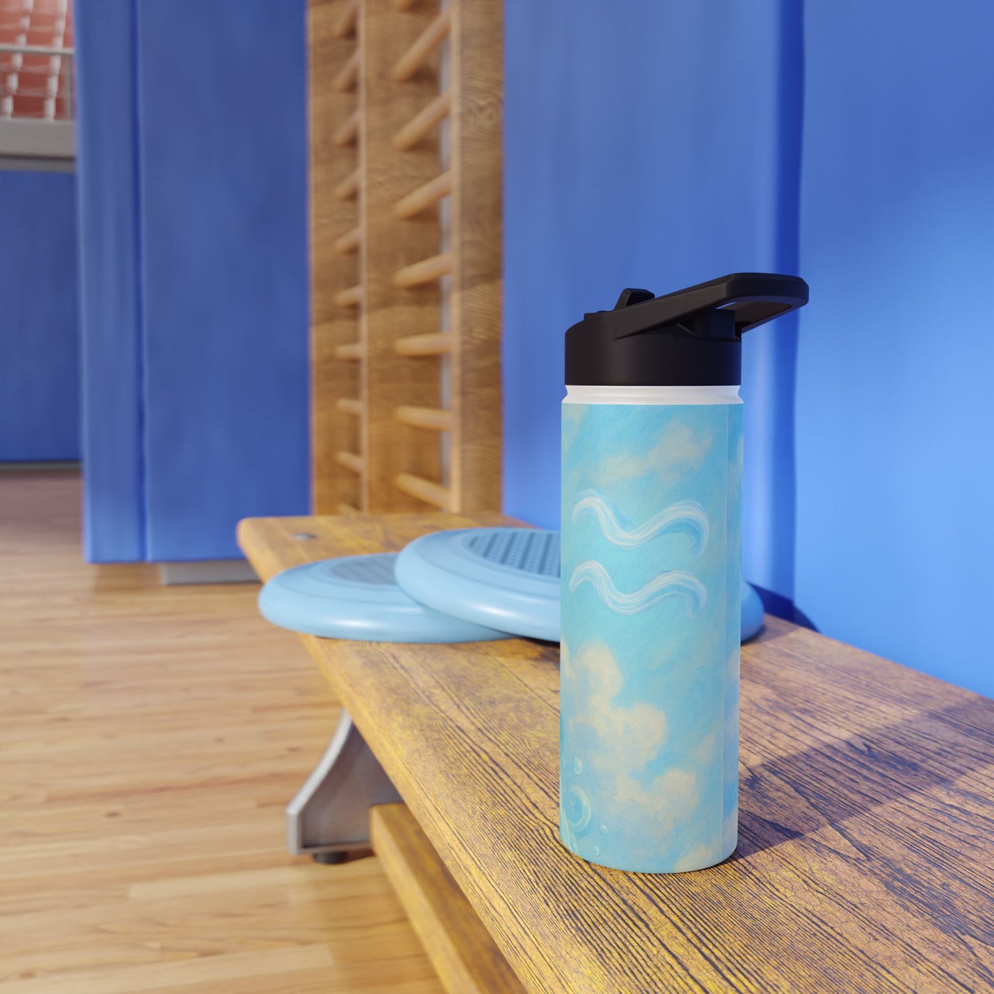 Aquarius Dreamy Goddess Water Bottle, Inspirational Hydration Gift, Eco-Friendly Travel Mug, Motivational Gym Bottle, Serenity Water Flask