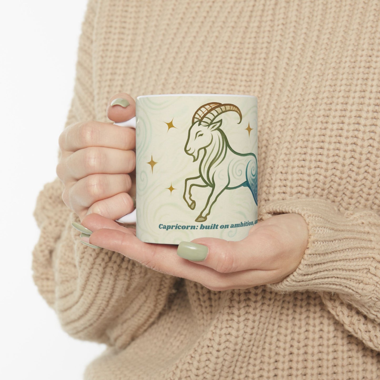 Capricorn Zodiac Ceramic Mug - 11oz & 15oz - Built on Ambition and Brewed Coffee