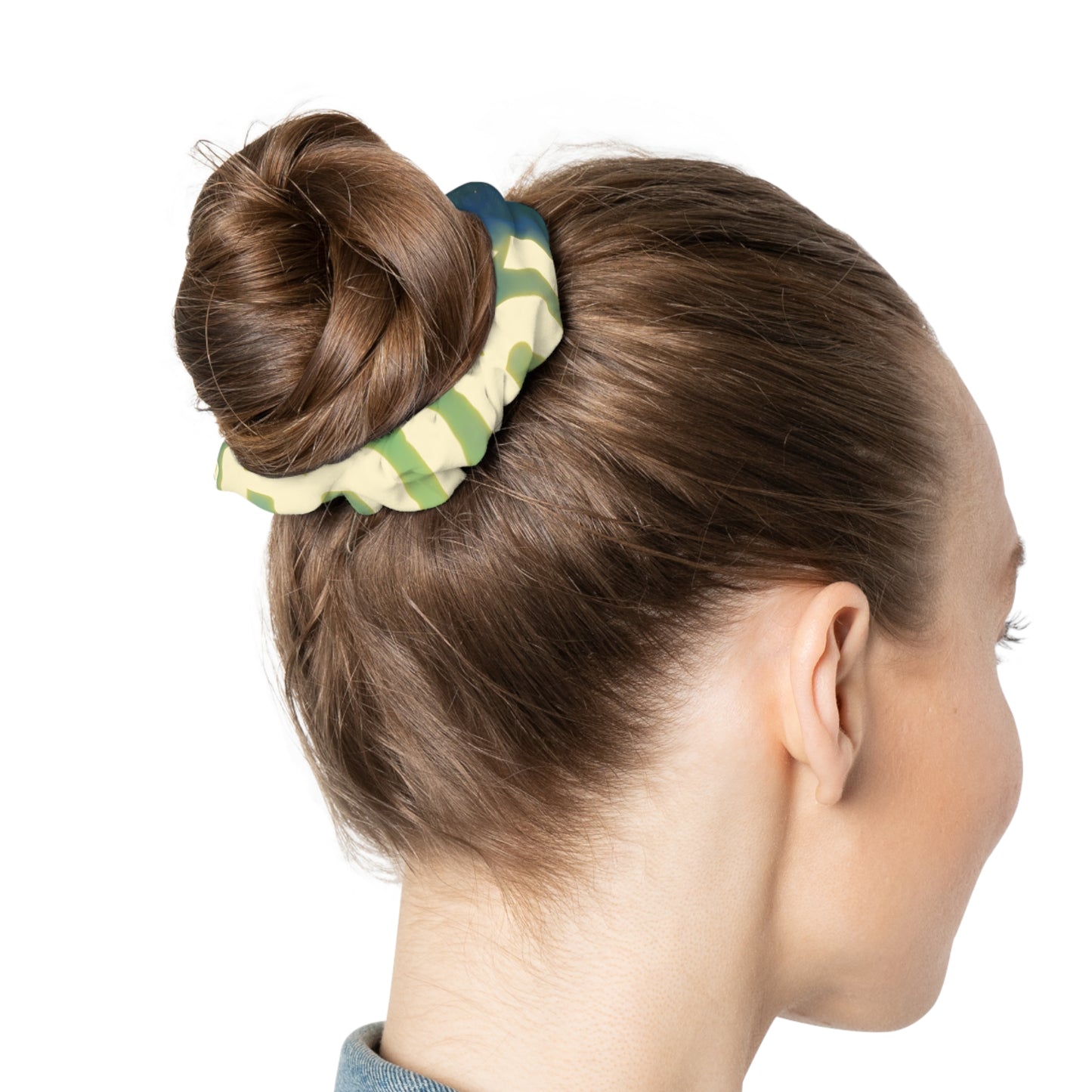 Gemini Ocean Wave Scrunchie - Stylish Hair Accessory for Beach Lovers