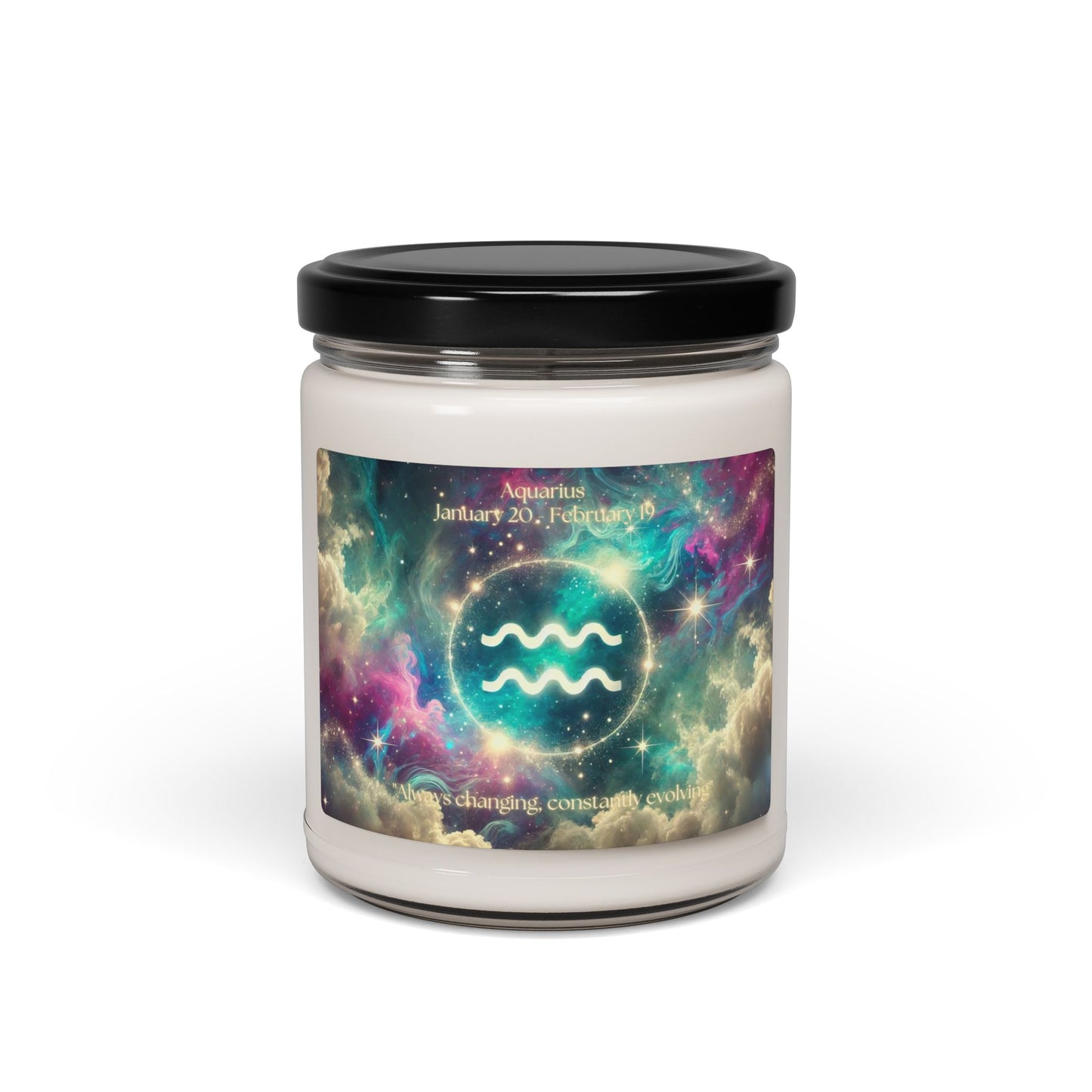 Aquarius Scented Soy Candle - 9oz Zodiac Candle for Astrology Lovers