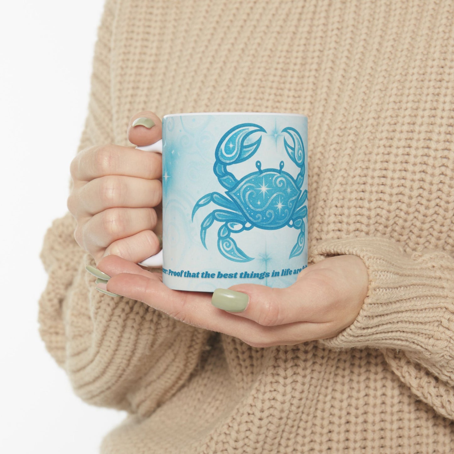 Zodiac Cancer Mug - Ceramic Coffee Cup with Cheeky Quote