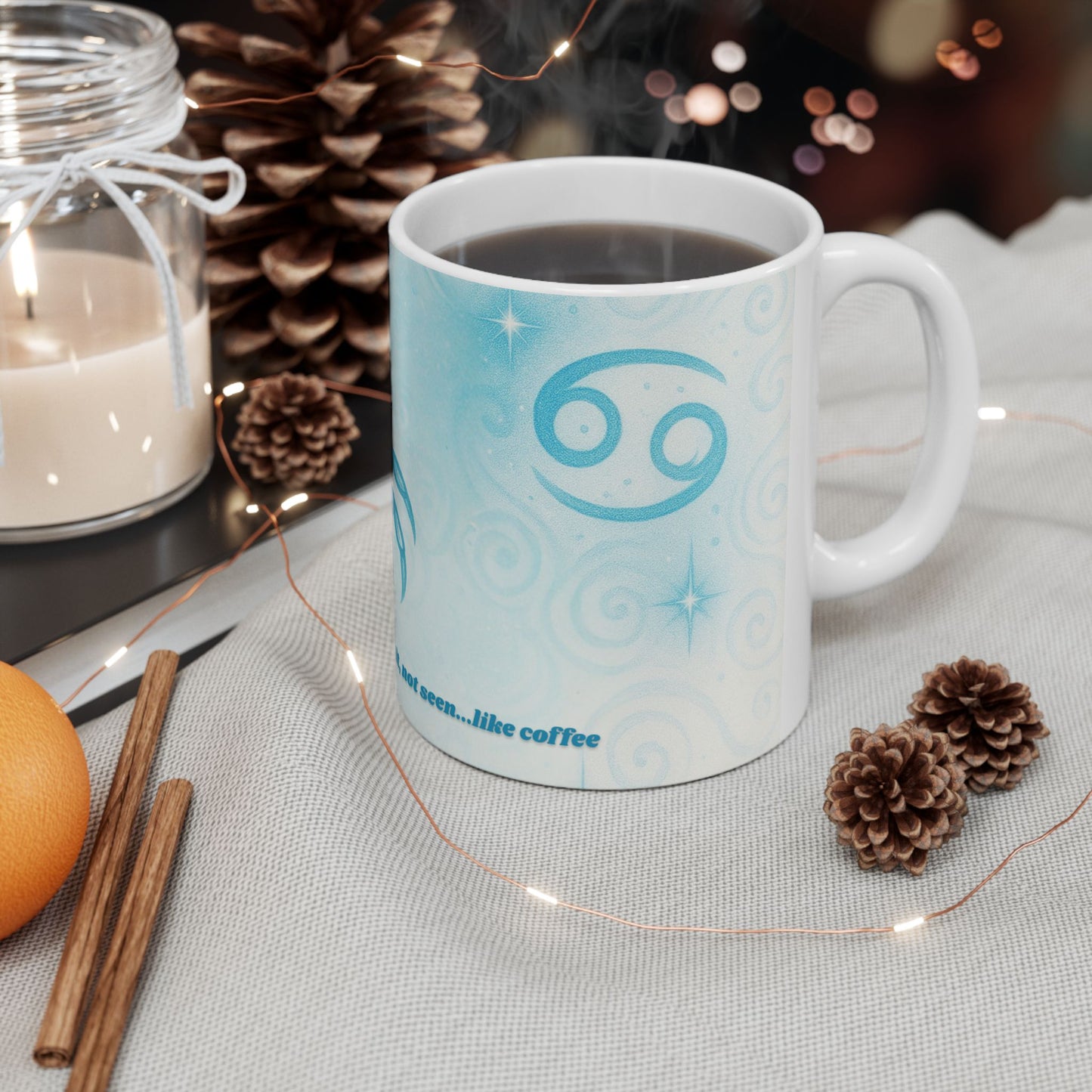 Zodiac Cancer Mug - Ceramic Coffee Cup with Cheeky Quote