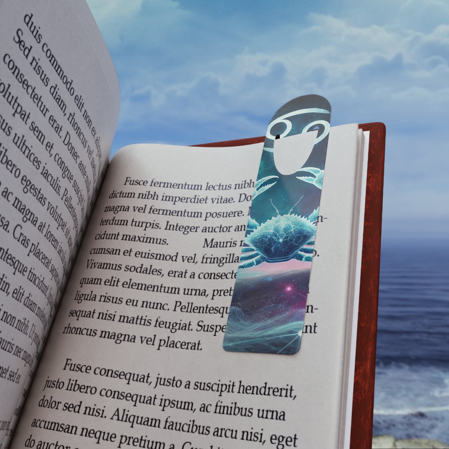 Cancer Crab Bookmark, Unique Crab Bookmarker, Gift for Book Lovers, Ocean Theme Bookmark, Teacher Appreciation Gift