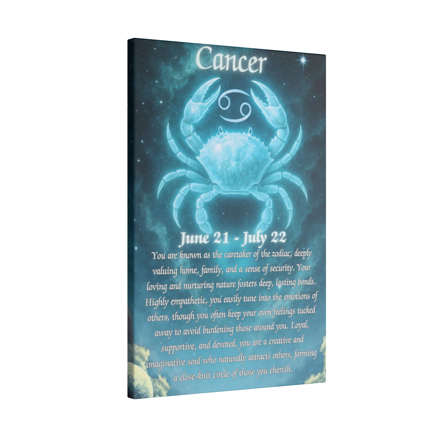 Cancer Zodiac Canvas Art - Inspiring Home Decor for Astrology Lovers