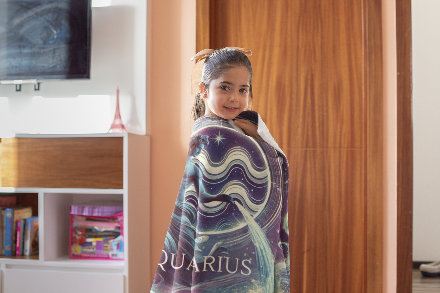 Aquarius Velveteen Plush Blanket - Cozy Astrology Throw for Zodiac Lovers