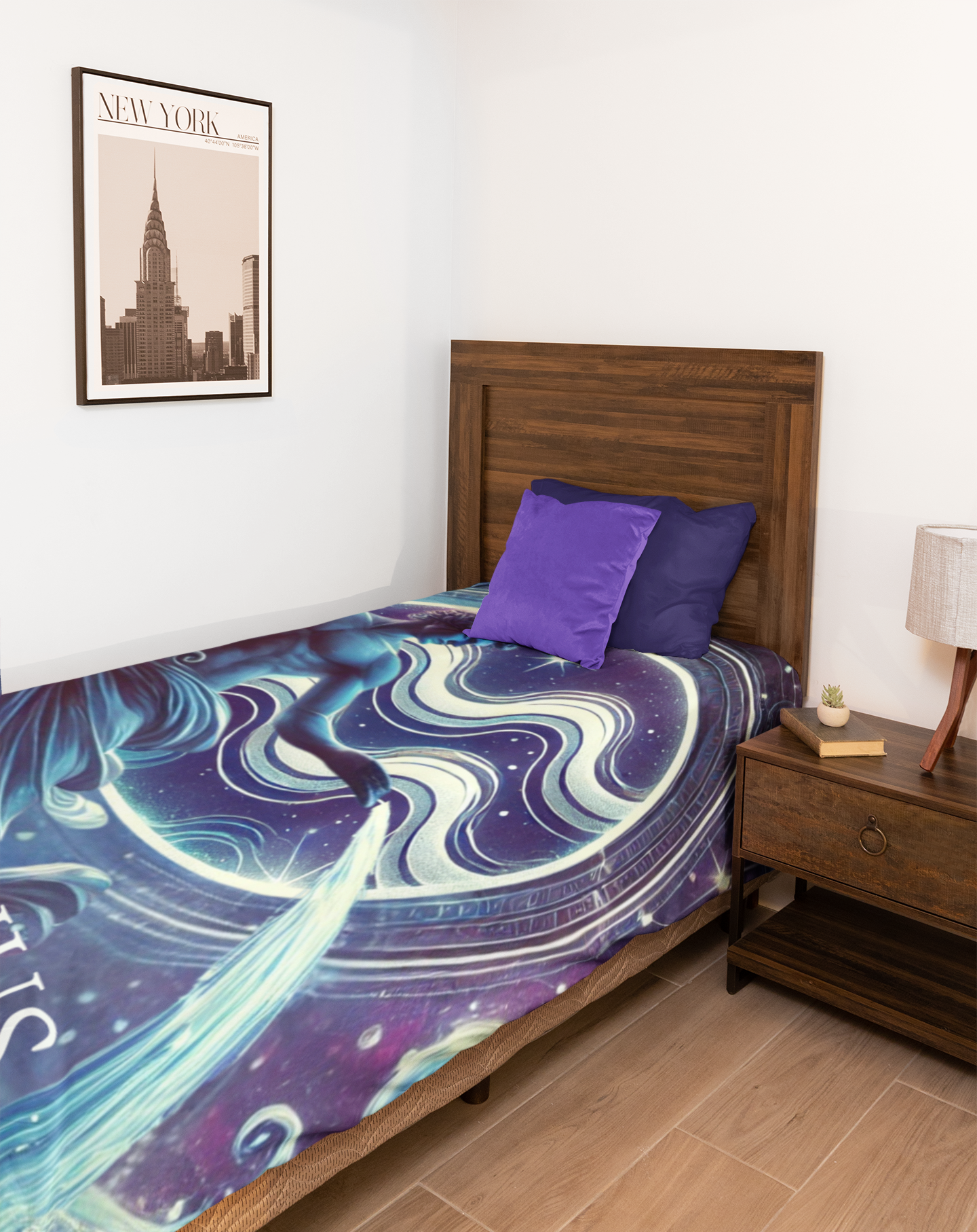 Aquarius Velveteen Plush Blanket - Cozy Astrology Throw for Zodiac Lovers