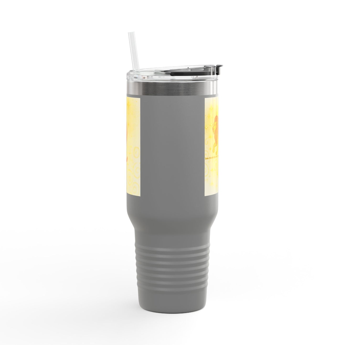 Vibrant Leo Lion Insulated Travel Mug - 40oz Tumblers for Adventurers