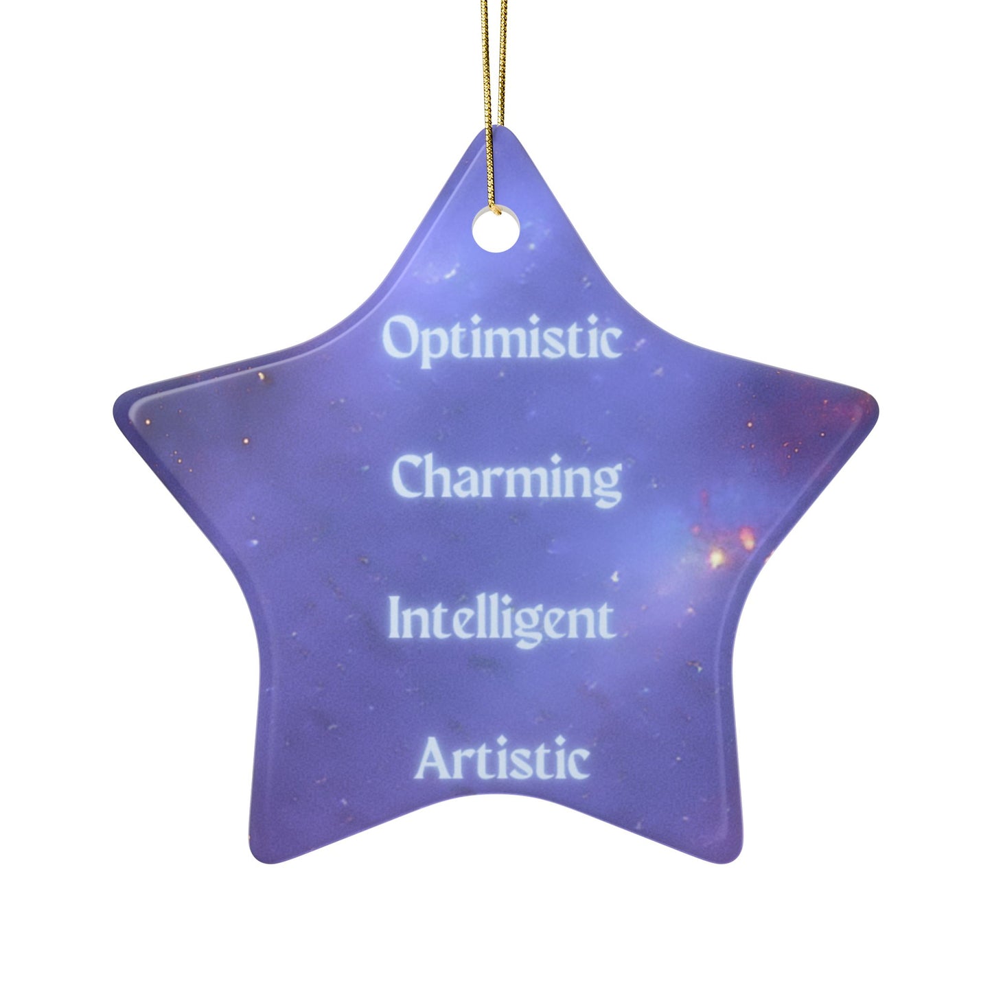 Libra Ceramic Ornament – 2-Side Print – Zodiac Gift Personalized Home Decor