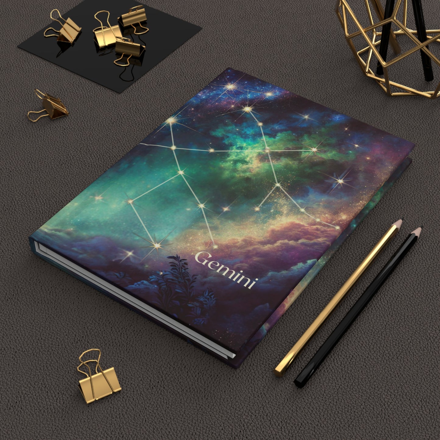 Gemini Hardcover Journal - Cosmic Art Journal for Astrological Inspiration