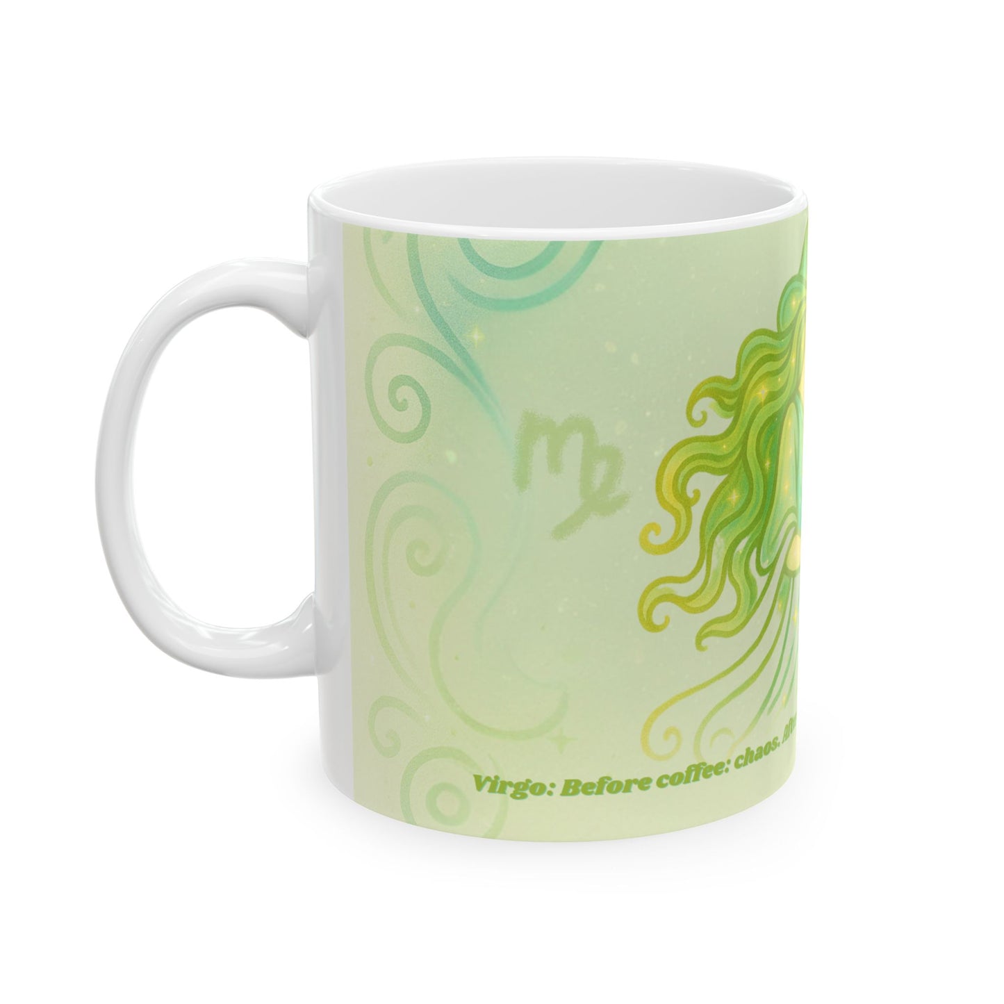 Serene Virgo Goddess Ceramic Mug - 11oz & 15oz