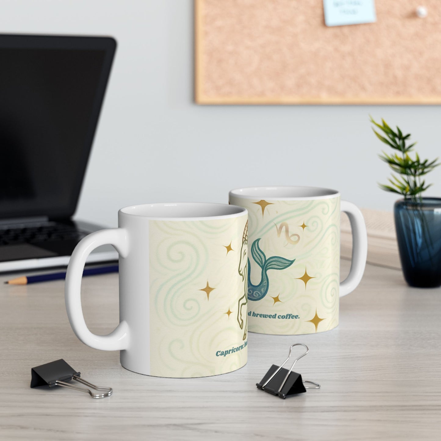 Capricorn Zodiac Ceramic Mug - 11oz & 15oz - Built on Ambition and Brewed Coffee