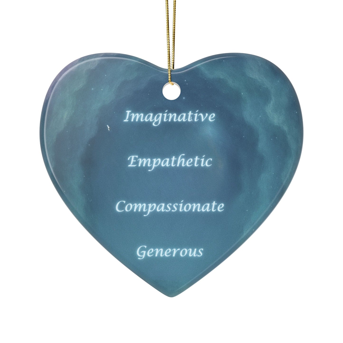 Pisces Ceramic Ornaments - Double-Sided Print for Astrology Lovers