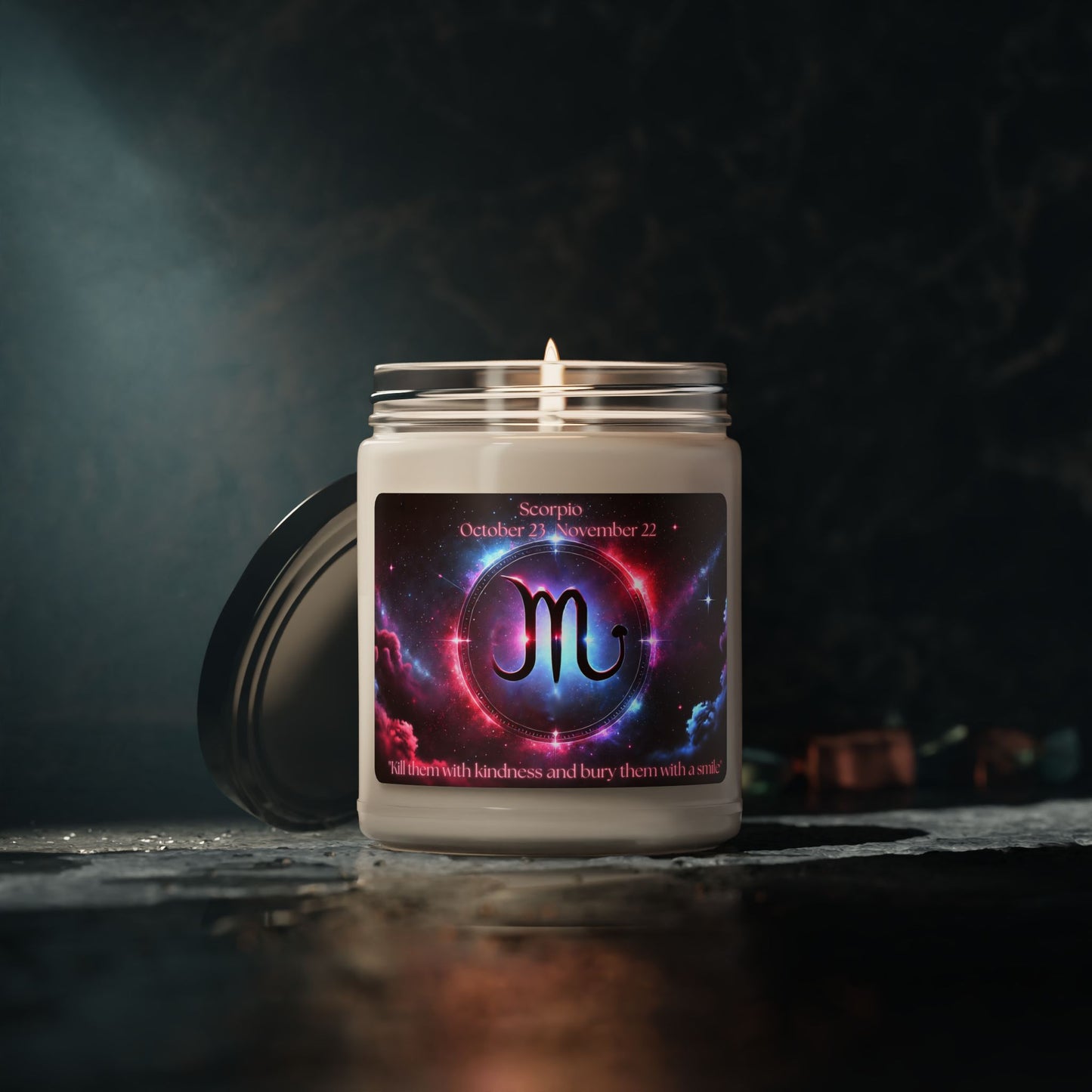 Scorpio Zodiac Scented Soy Candle - 9oz - "Tell Them with Kindness"