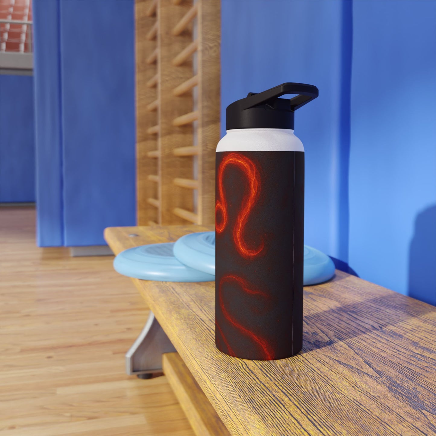 Leo Fire Flame Stainless Steel Water Bottle | Eco-Friendly Travel Mug, Fitness Motivation, Workout Bottle, Gift for Outdoor Lovers