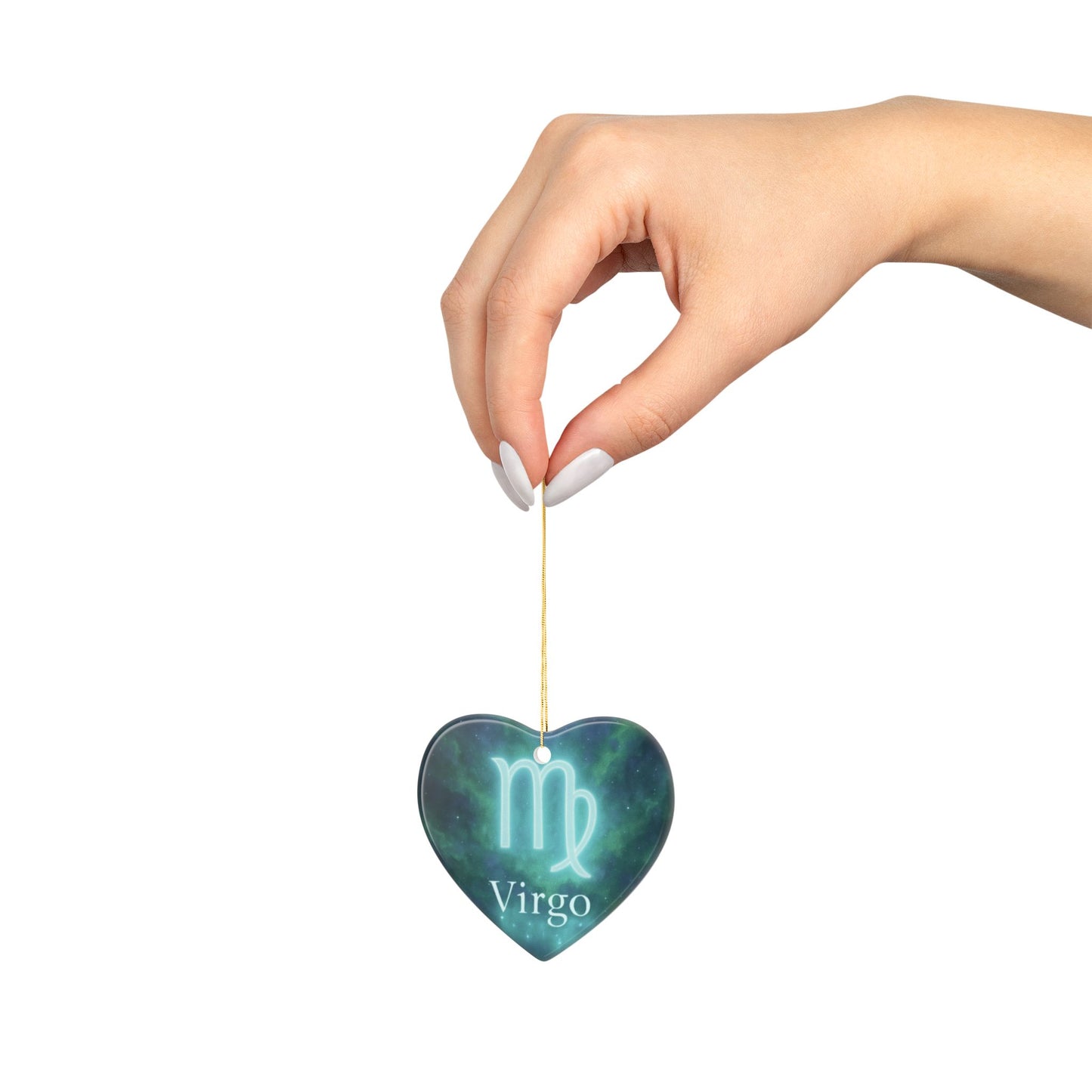 Virgo Ceramic Ornament - Two-Sided Print For Holiday Decor