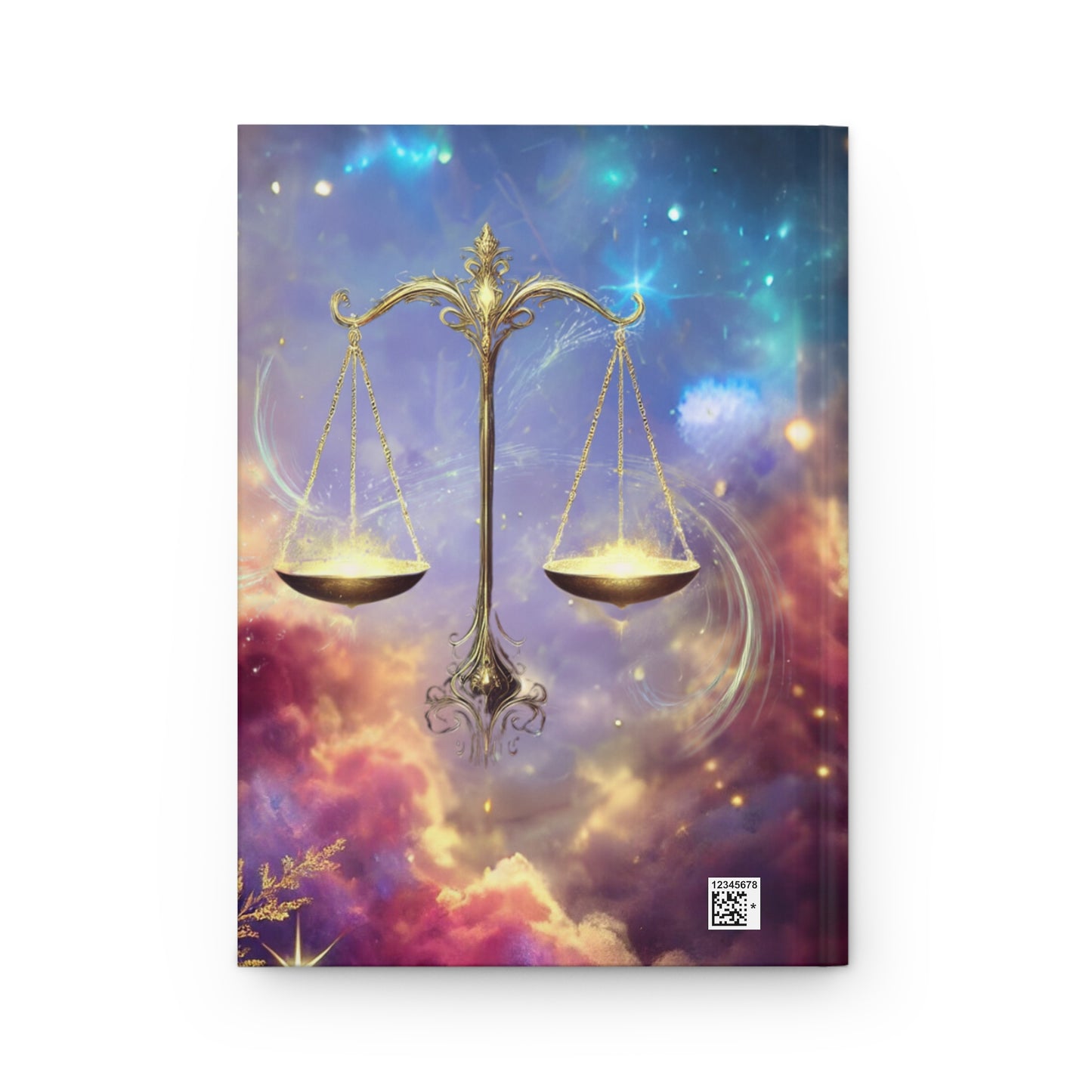 Libra Hardcover Journal - Celestial Astrology Design for Star Sign Lovers
