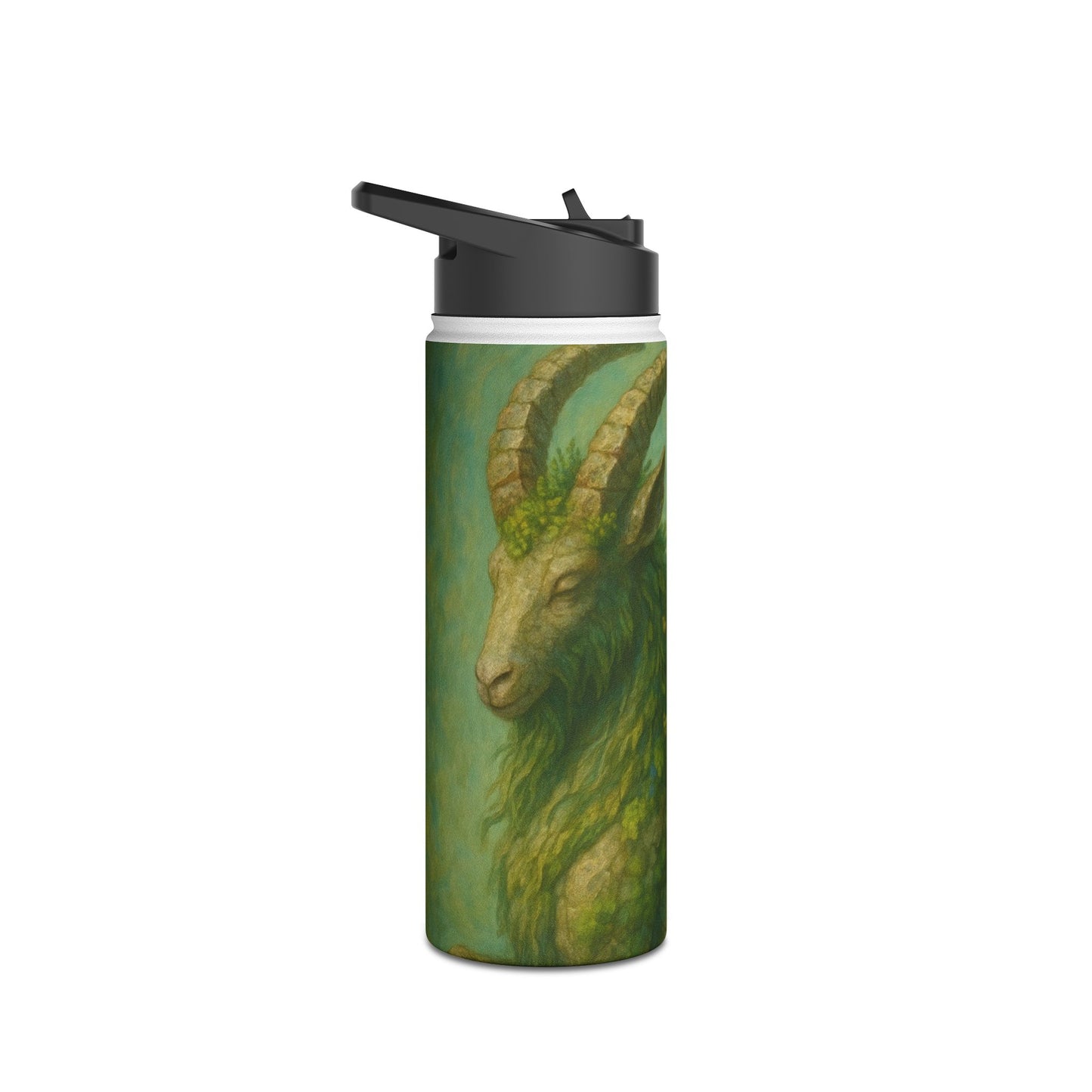 Capricorn Nature-Inspired Stainless Steel Water Bottle | Eco-Friendly, Outdoor Adventure, Gift for Nature Lovers, Hiking Gear, Hydration on-the-Go