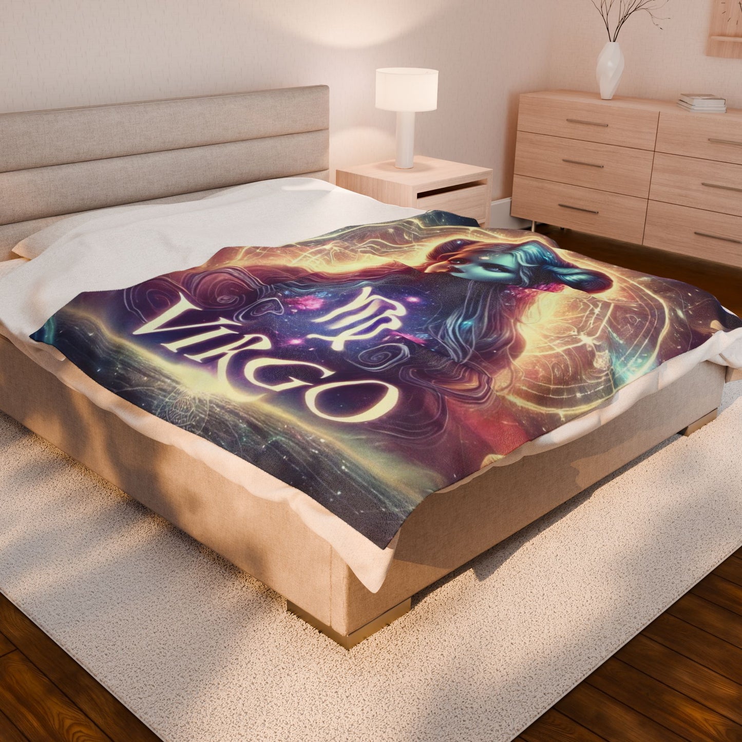 Virgo Velveteen Plush Blanket - Zodiac Astrology Cozy Throw for Astrology Lovers