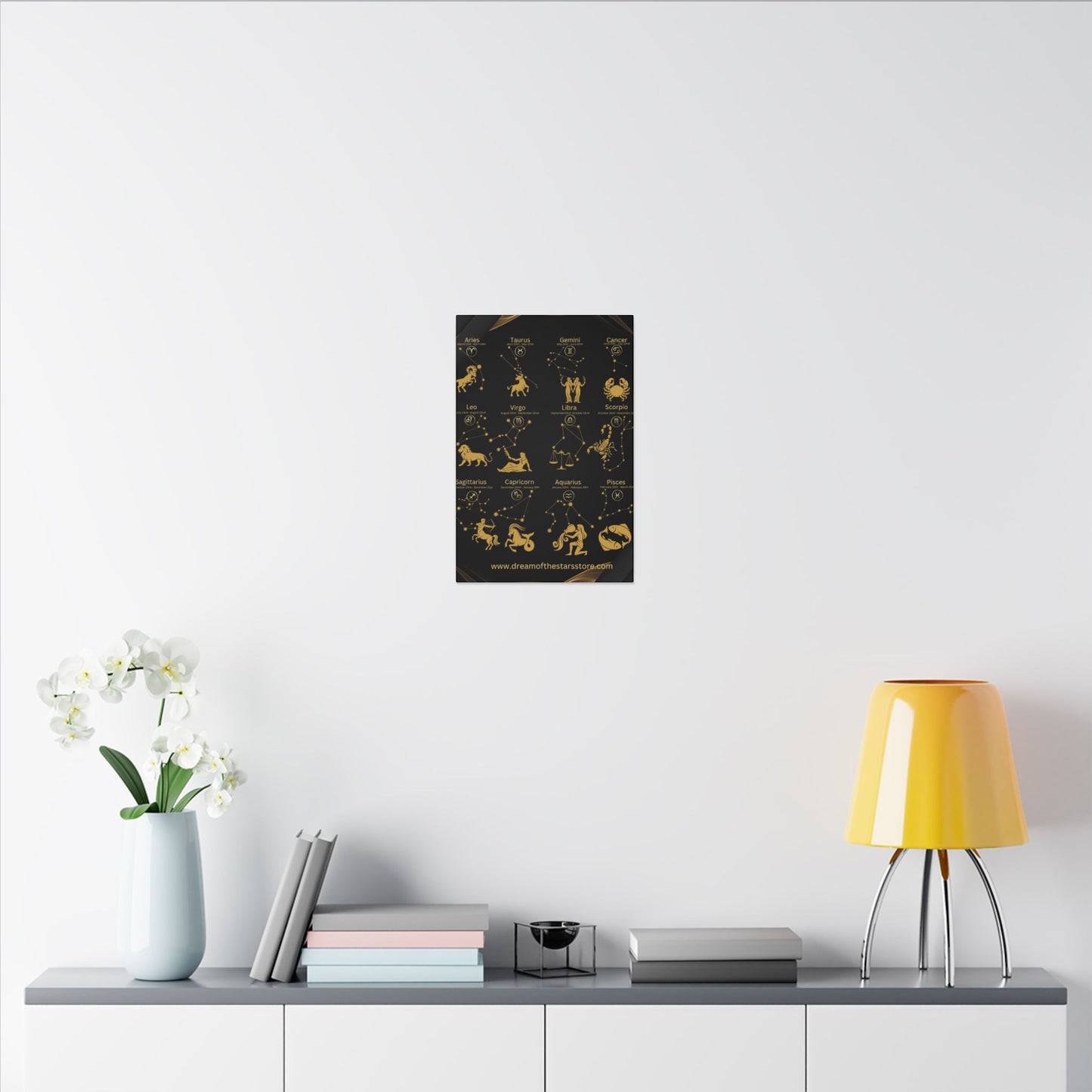 Zodiac Constellation Canvas Print, Astrology Wall Art, Horoscope Decor, Star Sign Home Décor, Celestial Gift Idea