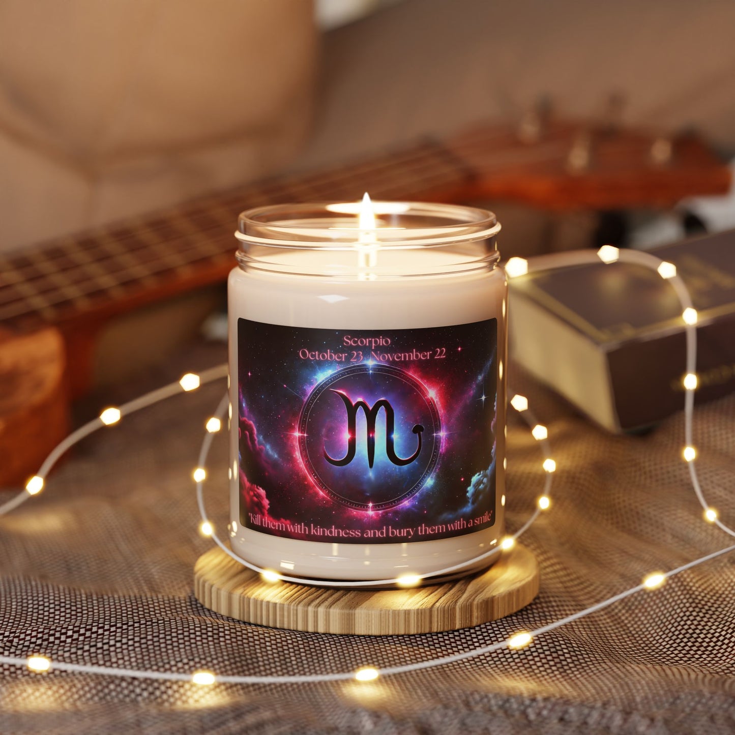 Scorpio Zodiac Scented Soy Candle - 9oz - "Tell Them with Kindness"