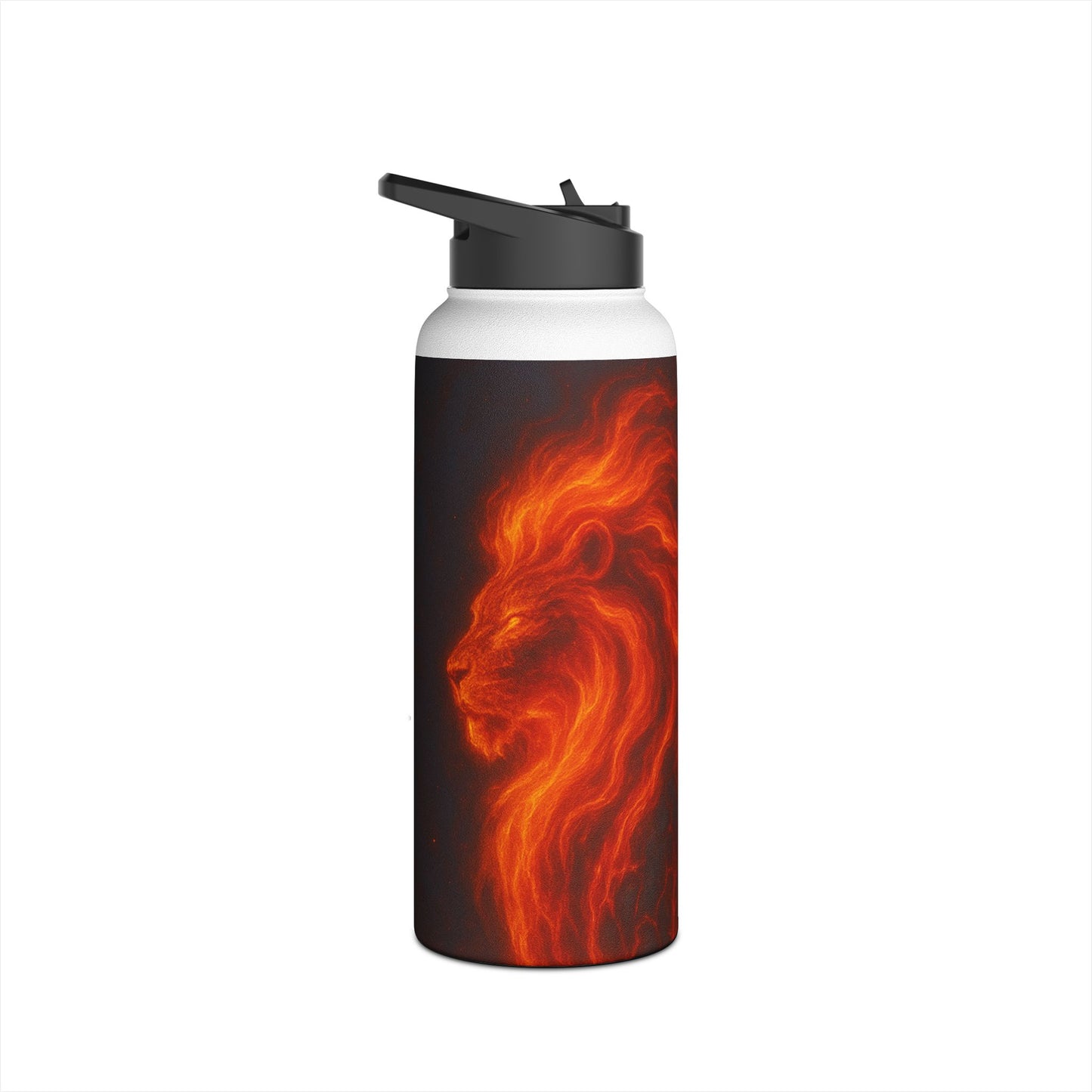 Leo Fire Flame Stainless Steel Water Bottle | Eco-Friendly Travel Mug, Fitness Motivation, Workout Bottle, Gift for Outdoor Lovers