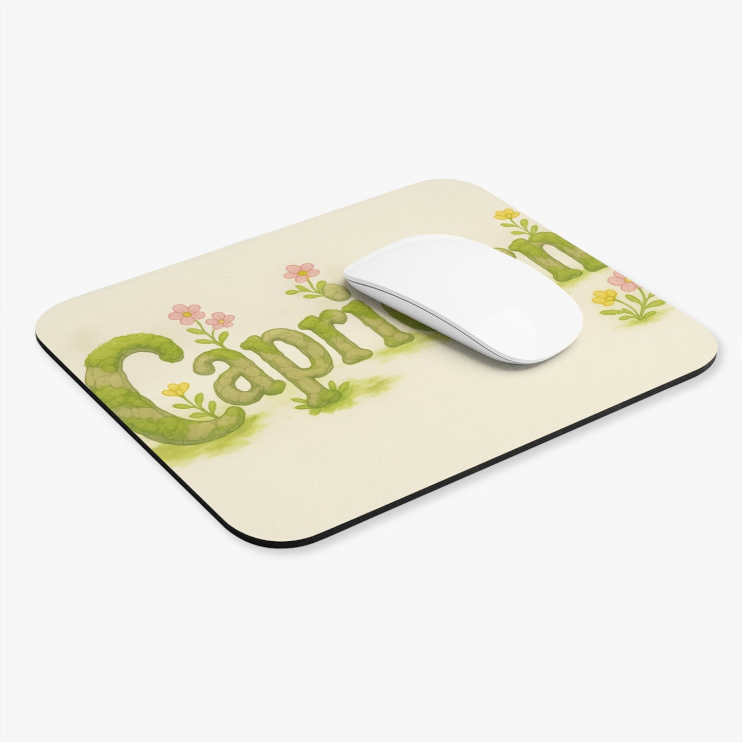 Capricorn Floral Mouse Pad, Zodiac Desk Accessory, Astrology Gift, Home Office Decor, Personalized Gift