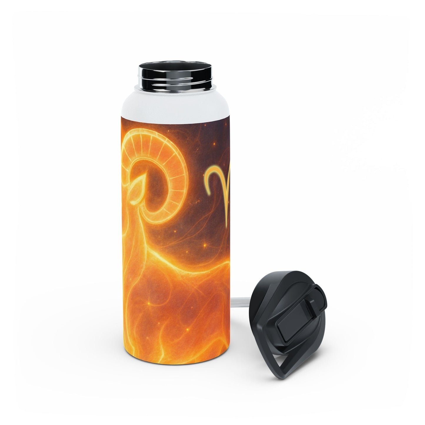 Aries Zodiac Stainless Steel Water Bottle | Astrology Gift, Personalized Drinkware, Motivational Sports Bottle